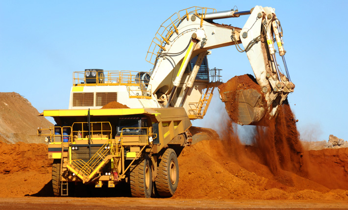 Excavator at work