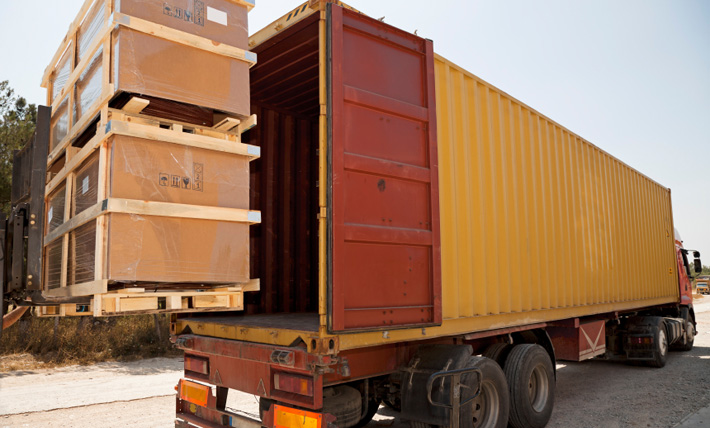 Loading a container for shipping